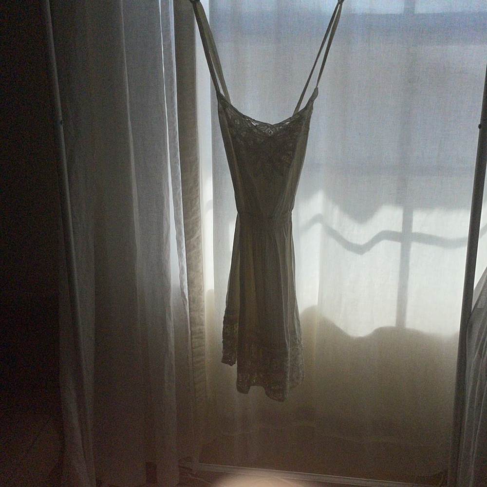 White Embroidered dress from Hollister.